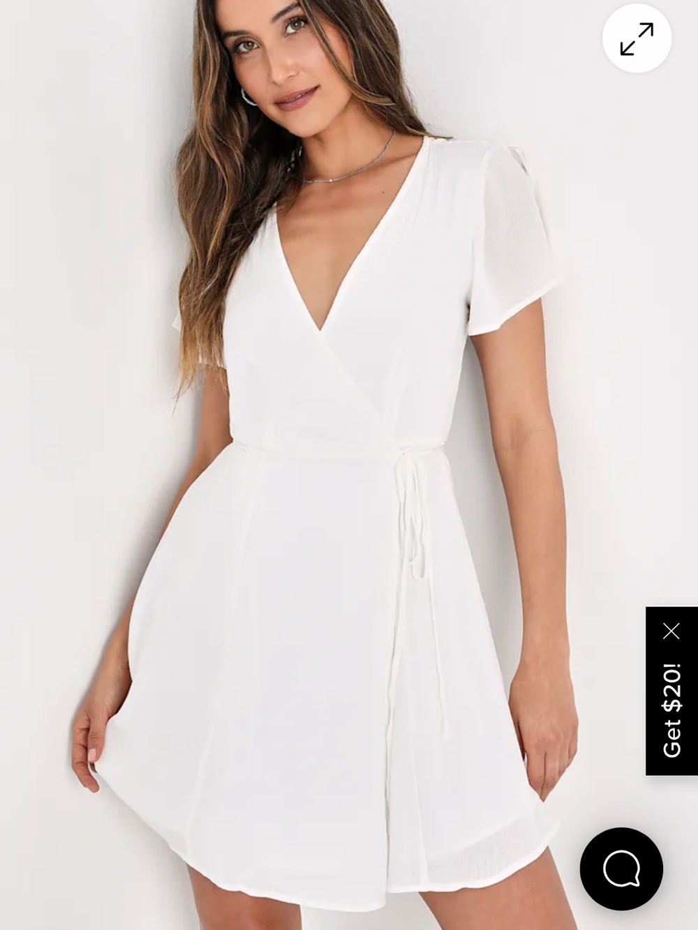 Lulus Harbor Point White Wrap Dress - Size M